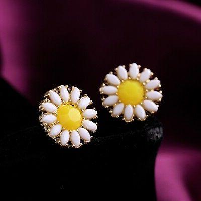 margherita bianca orecchini fiore di girasole 50