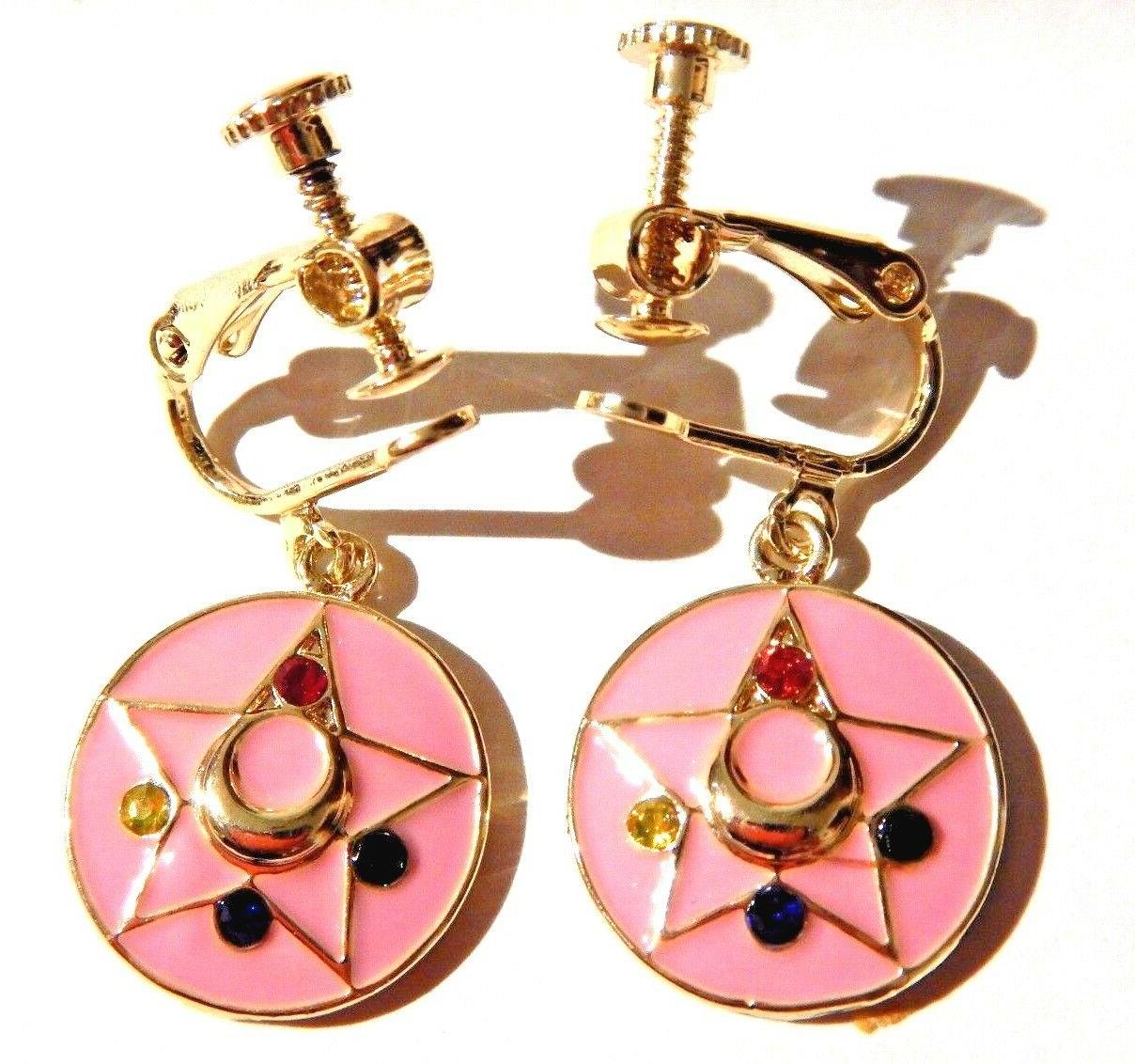 marinaio luna rosa oro compatto orecchini per