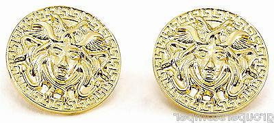 medusa orecchini nuovo grande ciondolo testa bottone