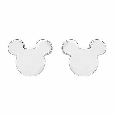 mickey mouse viso argento sterling orecchini a