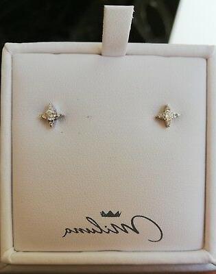 miluna orecchini punto luce oro bianco e