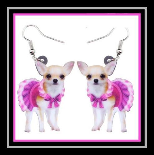 miss chihuahua orecchini donna bambina rosa chiuaua