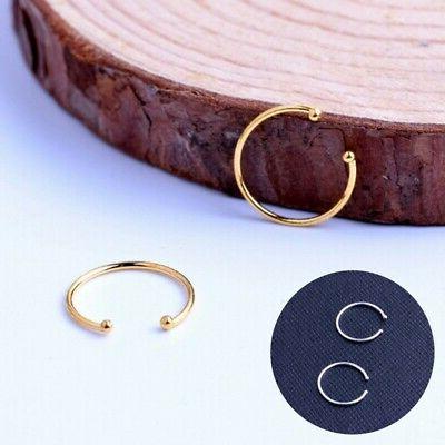 moda finto clip molla naso sopracciglia orecchino