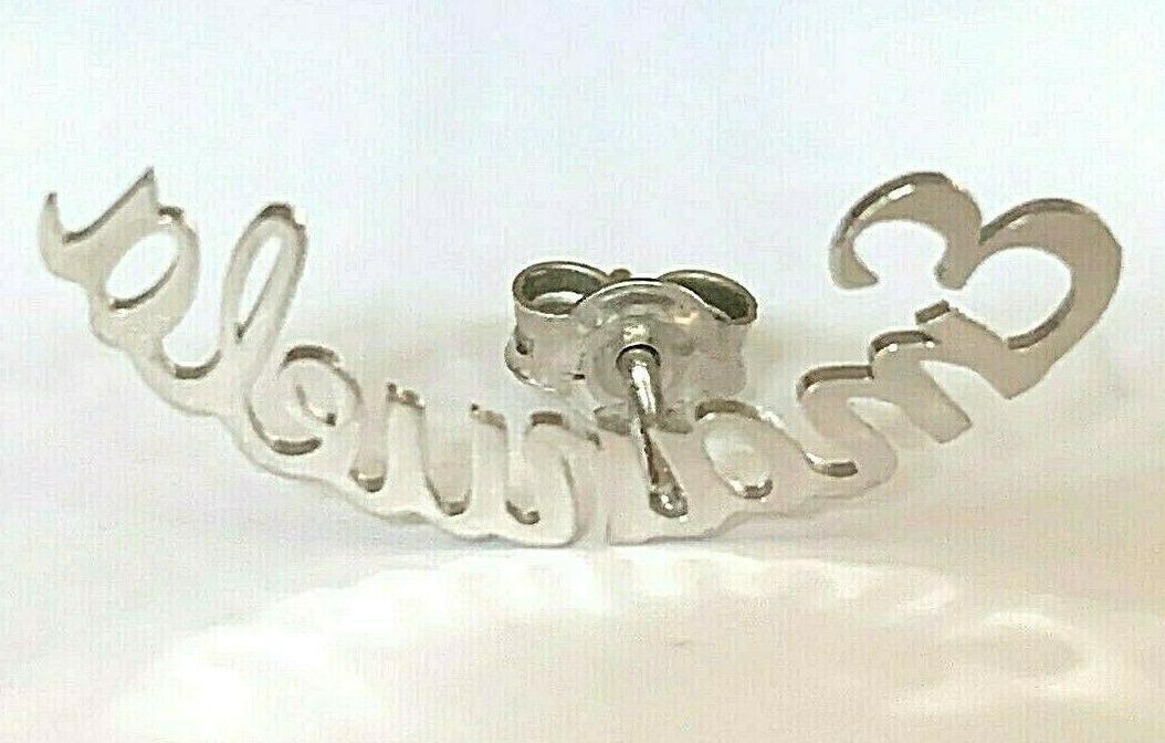 mono orecchino argento925 emanuela singolo con nome