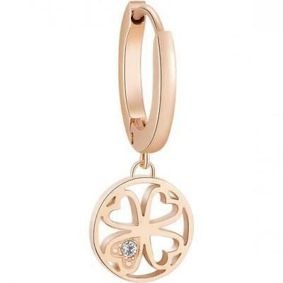 mono orecchino donna bhke003 acciaio oro rosa