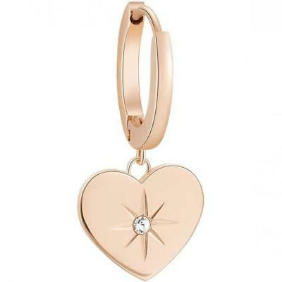 mono orecchino donna bhke015 acciaio oro rosa