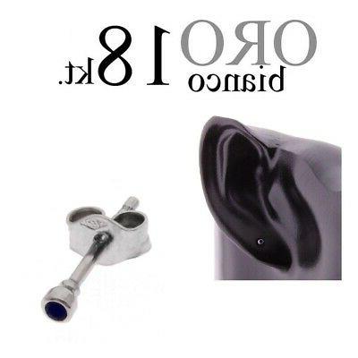 mono orecchino trago castone oro bianco 18kt