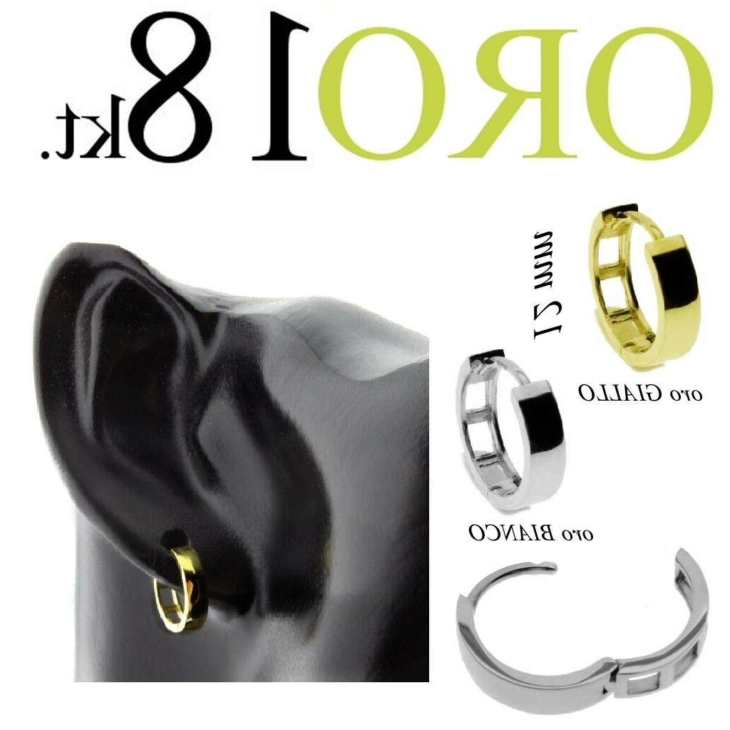 mono orecchino uomo donna oro 18kt cerchio