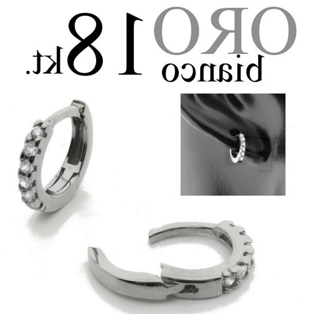 mono orecchino uomo oro bianco 18kt cerchio