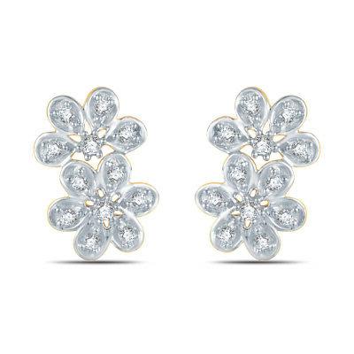 natale regalo orecchini 14k oro bianco fn