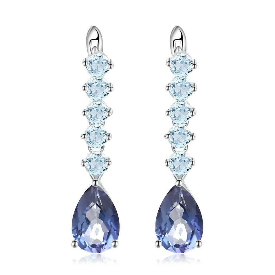 naturale iolite blu mystic quarzo and topazio