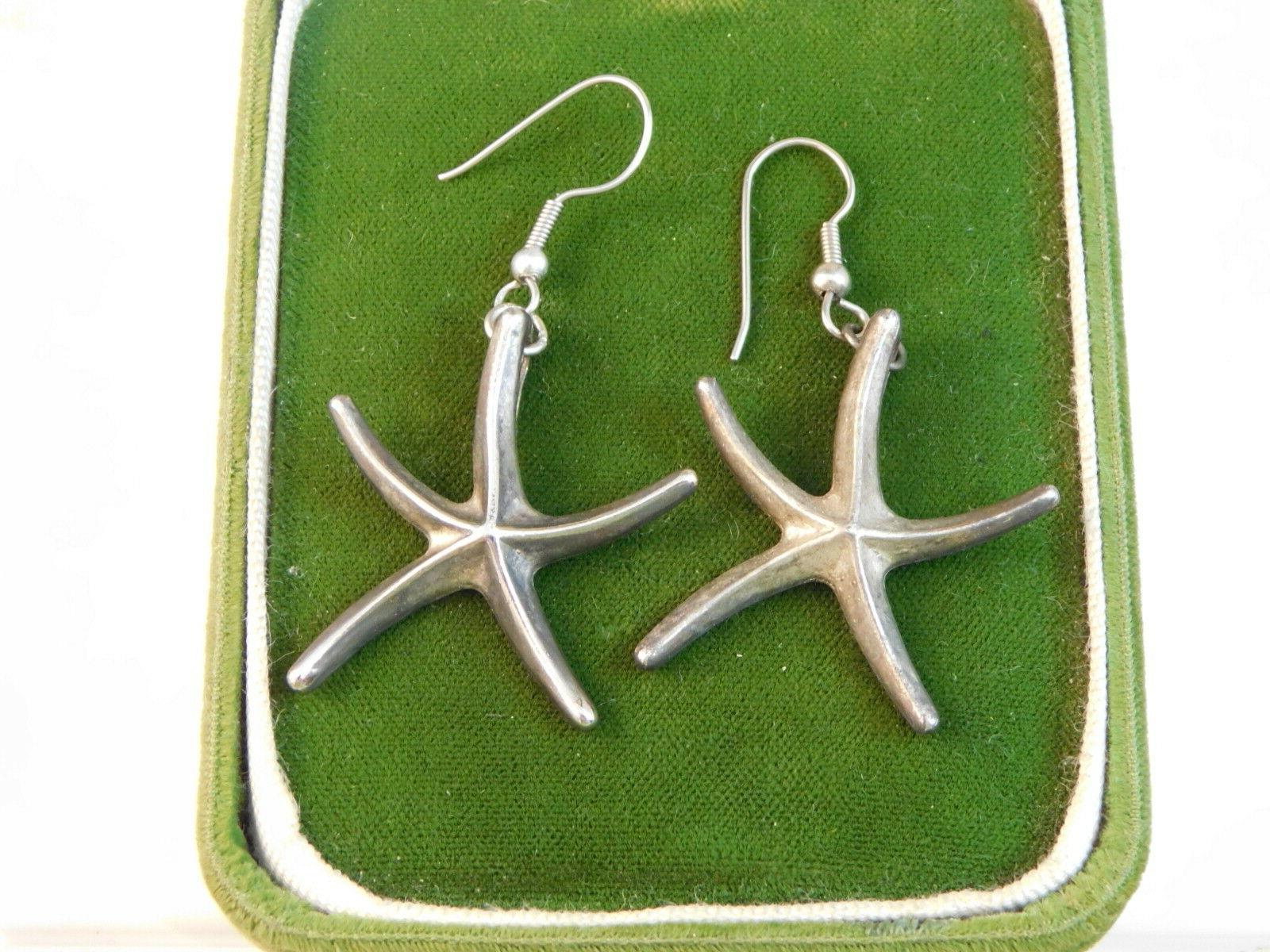 nautico color argento grande pendente stella marina