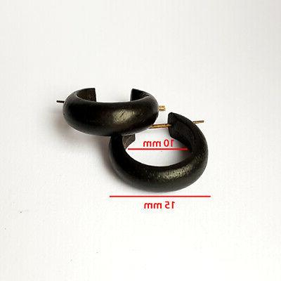 coppia di orecchini neri tribali rap afro