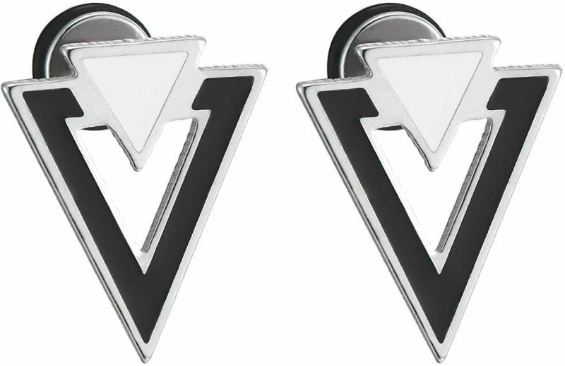 nero e bianco smalto doppio rovesciato triangolo