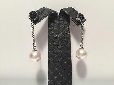 new pendenti earrings steel black crystals