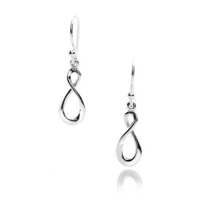 nodo infinito orecchini a goccia argento sterling