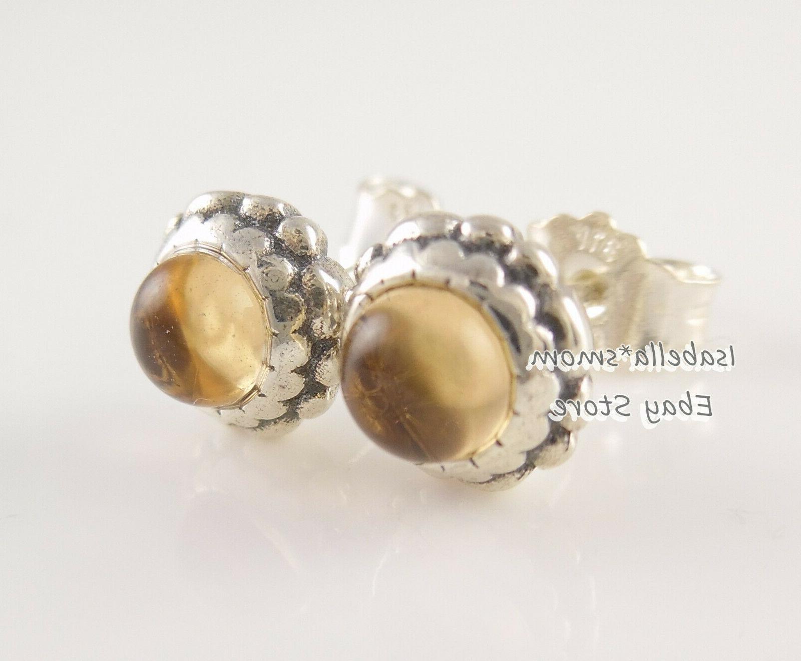 novembre compleanno bloom autentico giallo citrino orecchino