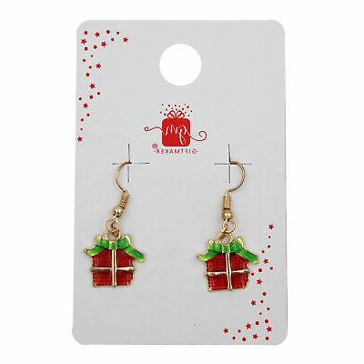 novita natale orecchio anelli orecchini oro rosso