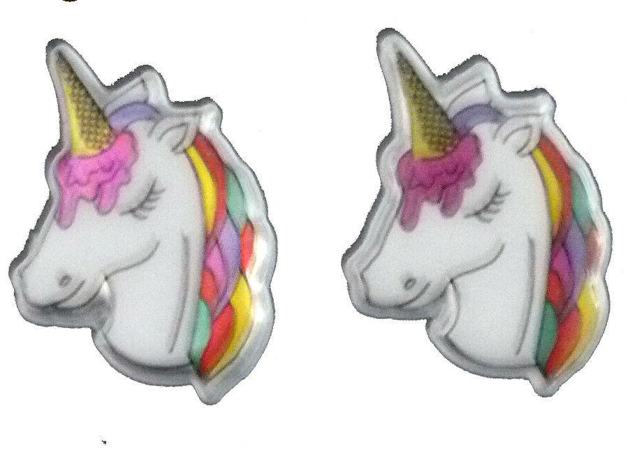novita unicorno orecchini clip magnetico o bottone