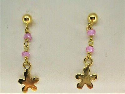 nuovi orecchini pendenti oro giallo 18k 750