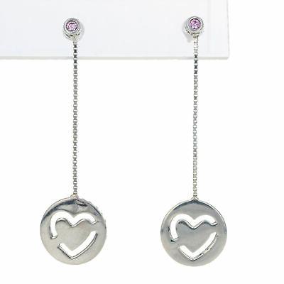 nuovo autentico puro love orecchini argento cuore