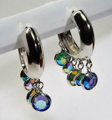 nuovo marchiato cigno argento verde blu pendente