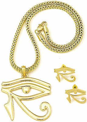 occhio di horus collana e orecchini set