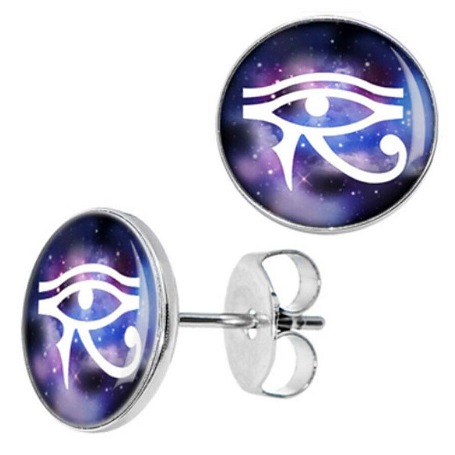 occhio di horus orecchini a lobo unisex