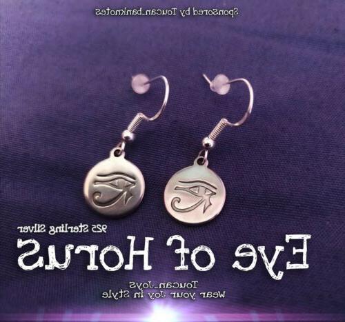 occhio di horus orecchini argento sterling 925