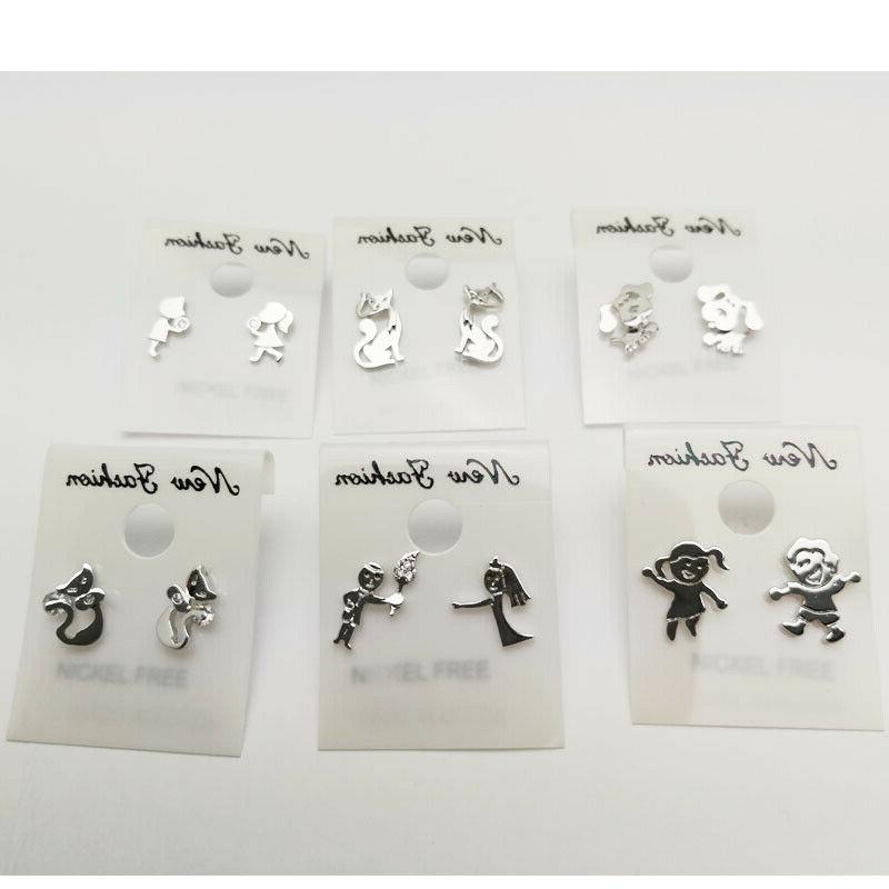 offerta 6 paia orecchini acciaio baby bimbo