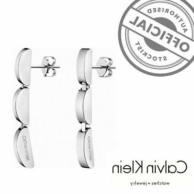 ondulato argento acciaio inox orecchini a goccia