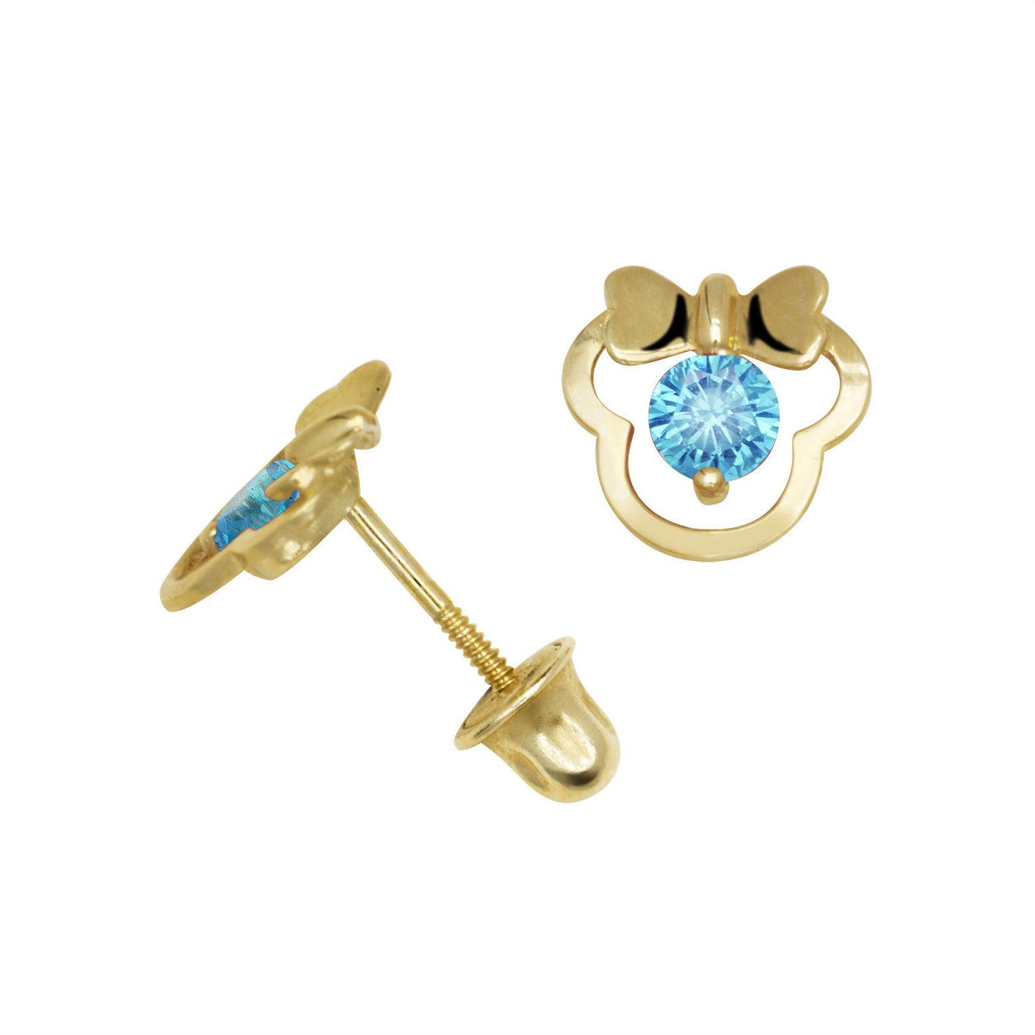 onice nera minni bambino orecchini a lobo