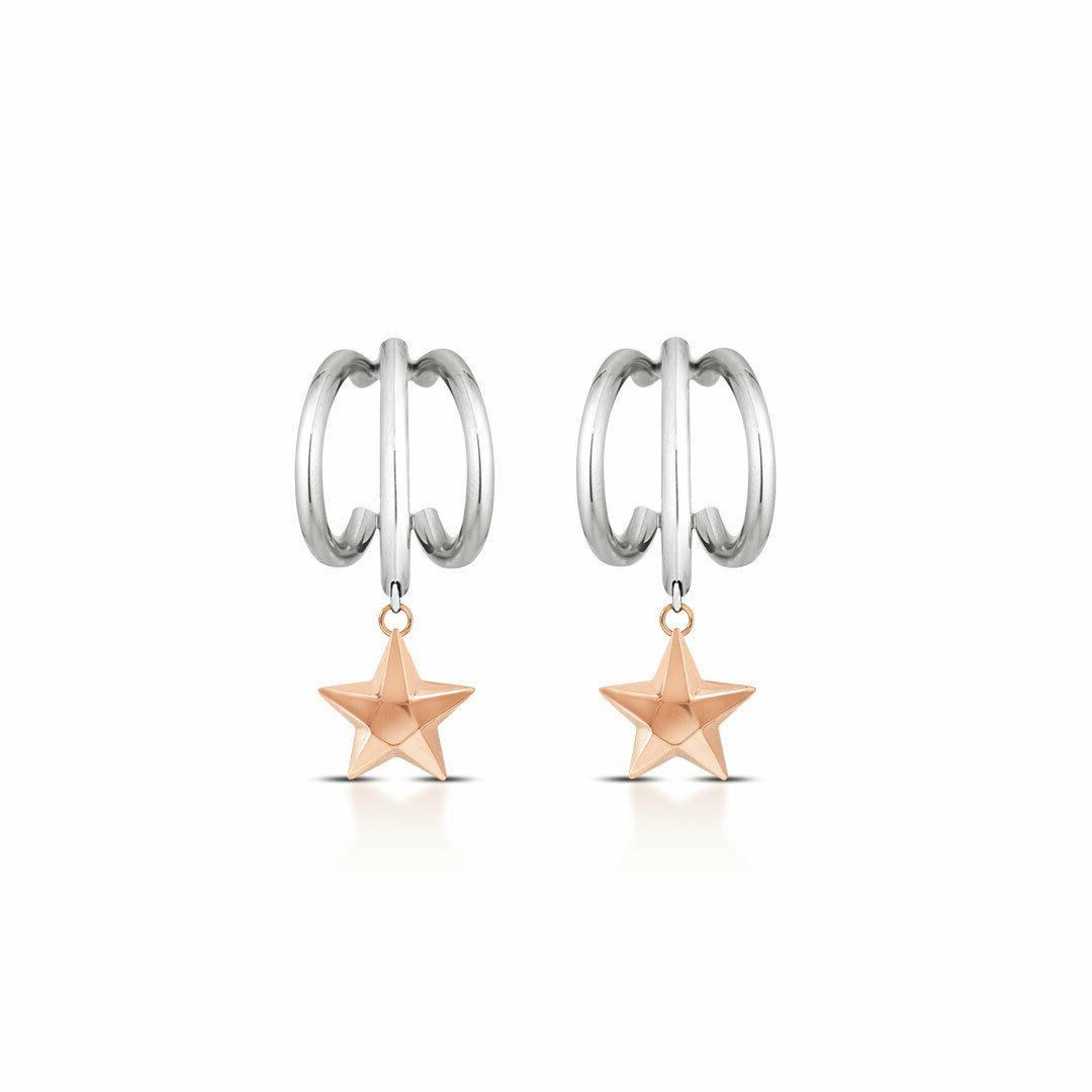 opsobjects orecchini donna cerchio stella pendente opsor