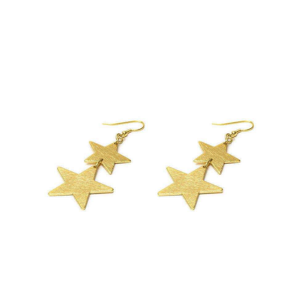 orecchini 2 stelle dd16061 oro