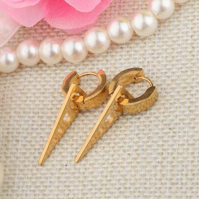 orecchini a bottone in acciaio inox per