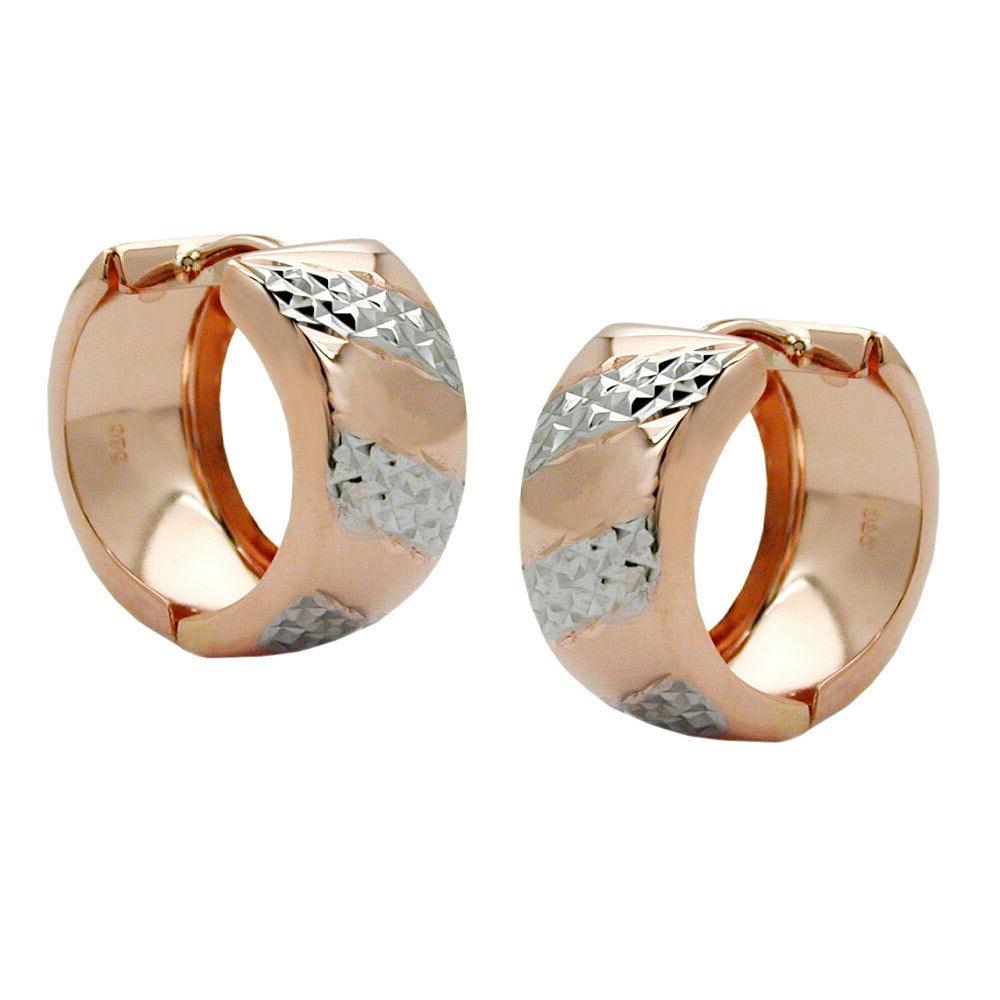 orecchini a cerchio 16x8mm 375 oro rosso