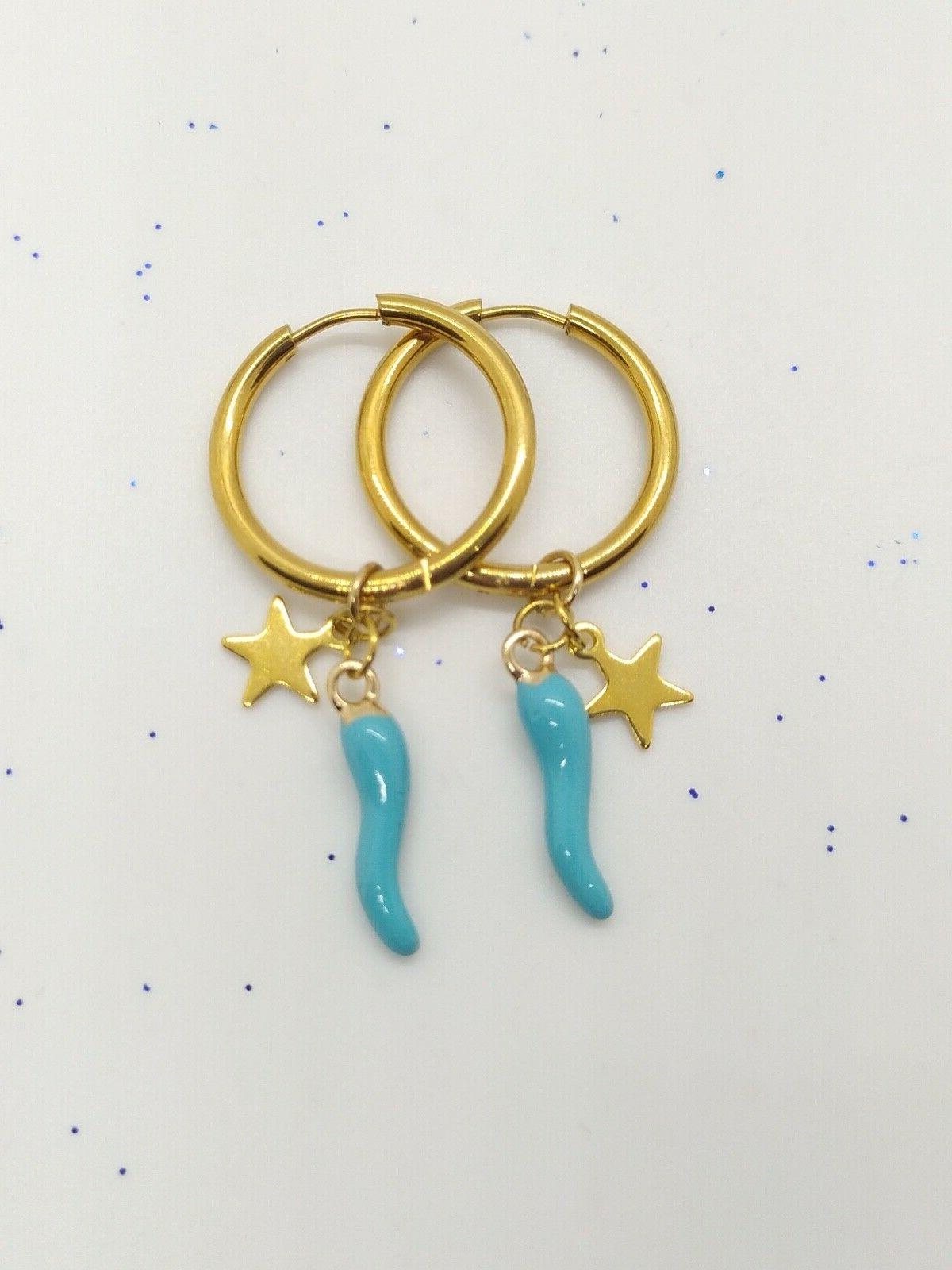 orecchini a cerchio acciaio realizzati a mano