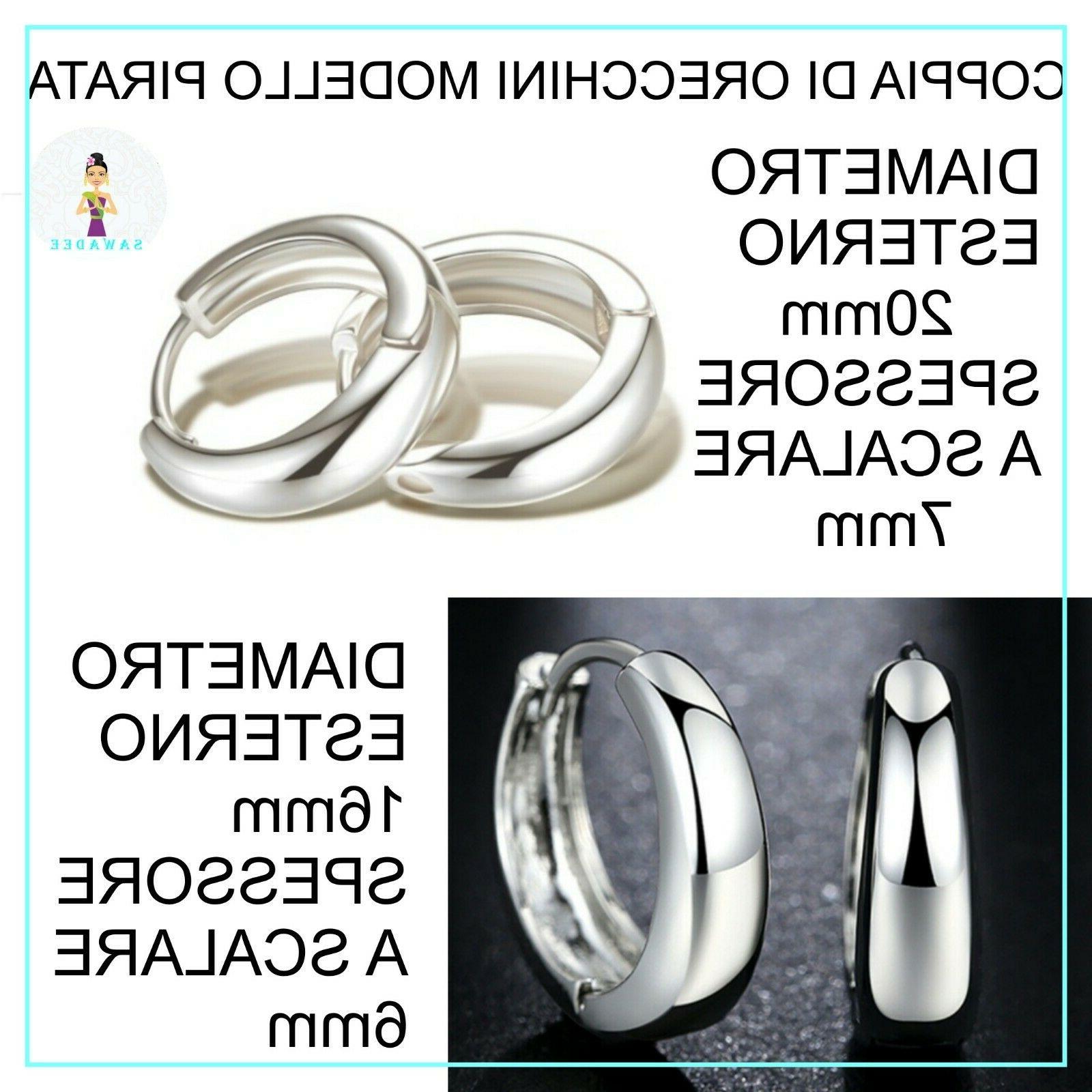 orecchini a cerchio bombati uomo donna colore