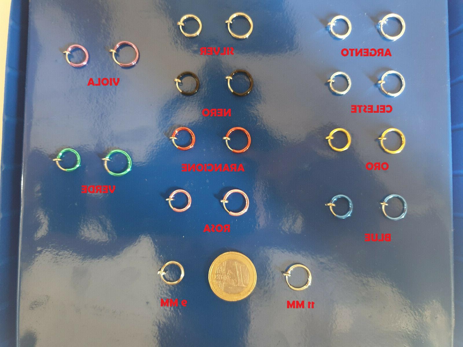 orecchini a cerchio cerchietto finti finto molla