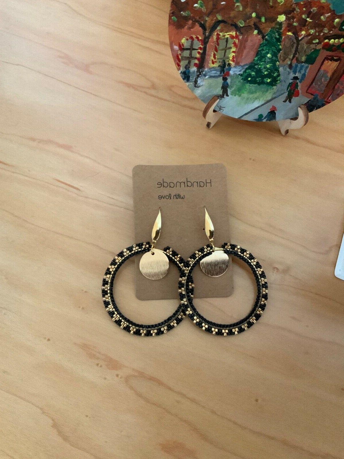 orecchini a cerchio con charms delica miyuki