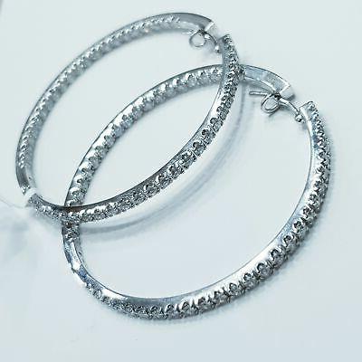 orecchini a cerchio con diamanti in oro