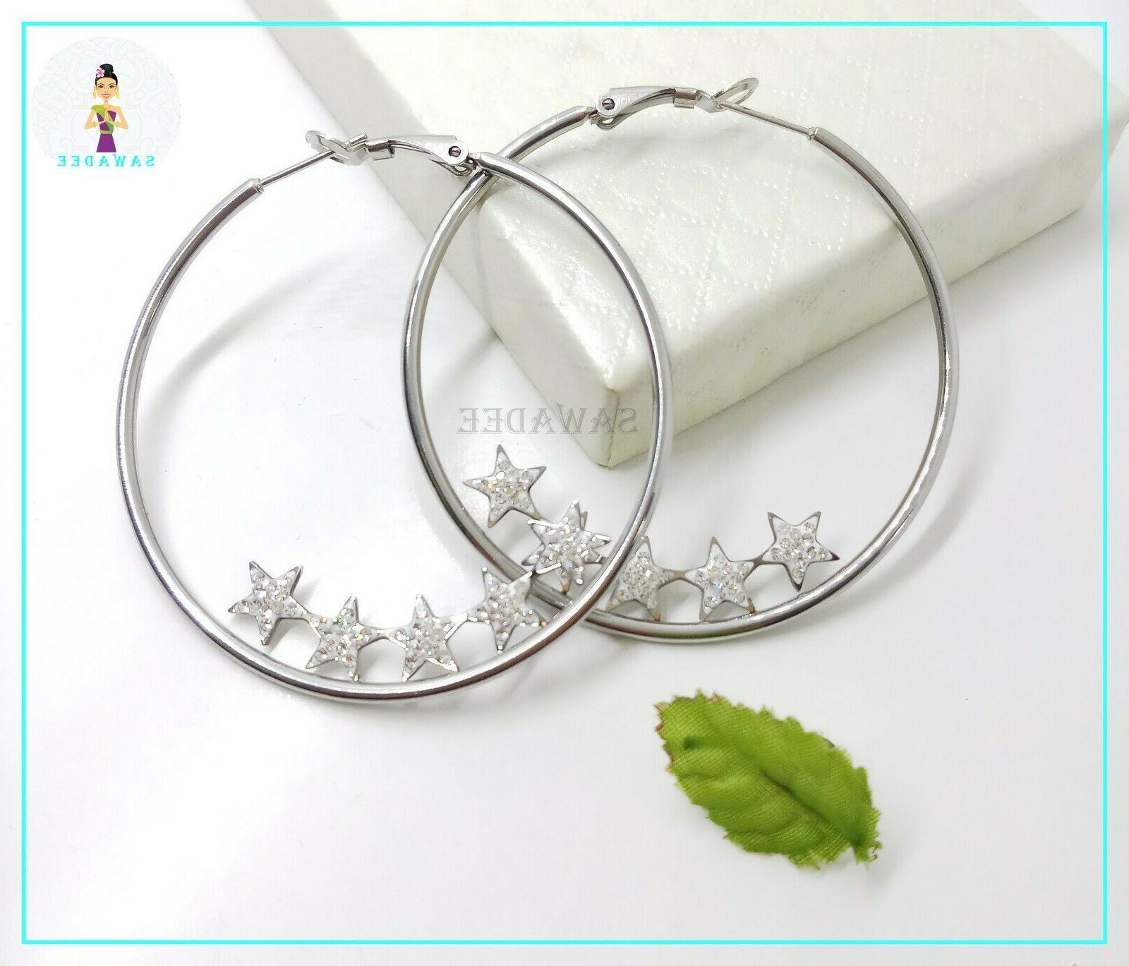 orecchini a cerchio donna in acciaio inox