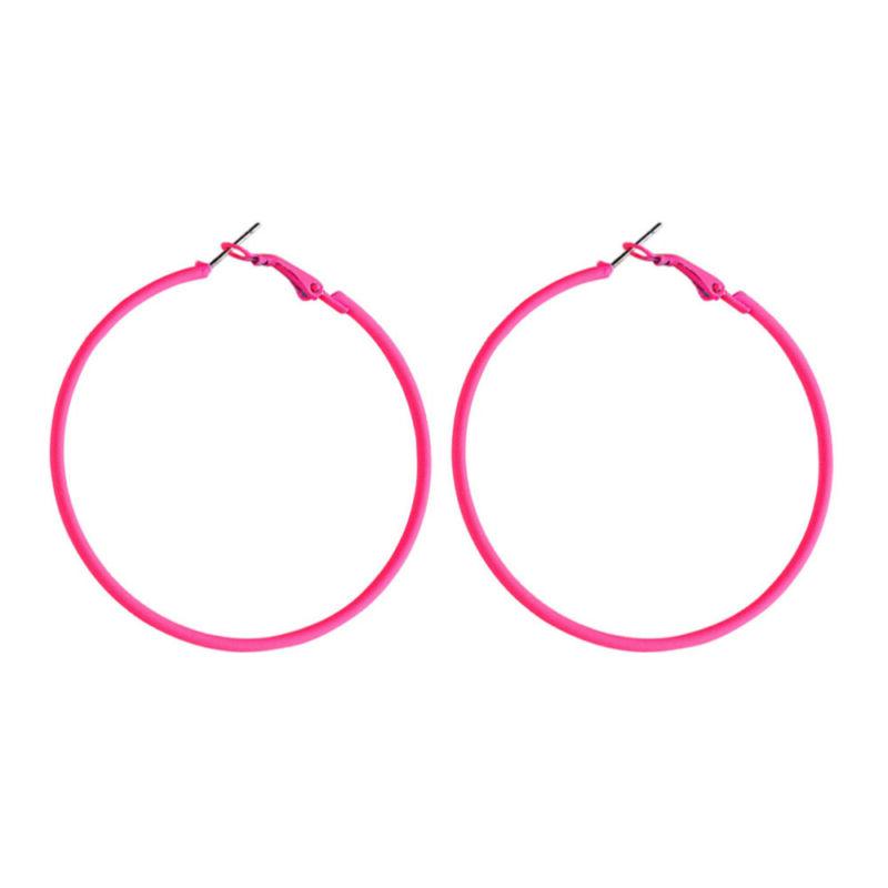 orecchini a cerchio geometrico rosato fashion dangler