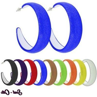 orecchini a cerchio grande colori con effetto