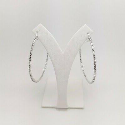 orecchini a cerchio grande con diamanti ct