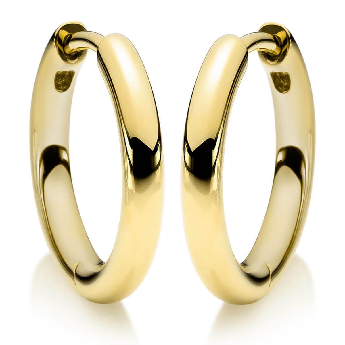 orecchini a cerchio in 585 oro giallo