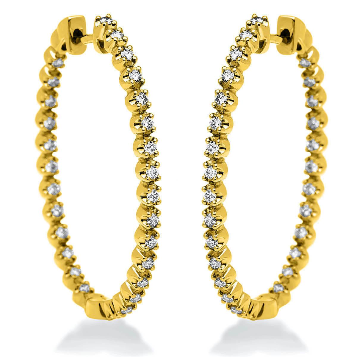 orecchini a cerchio in 750 oro con