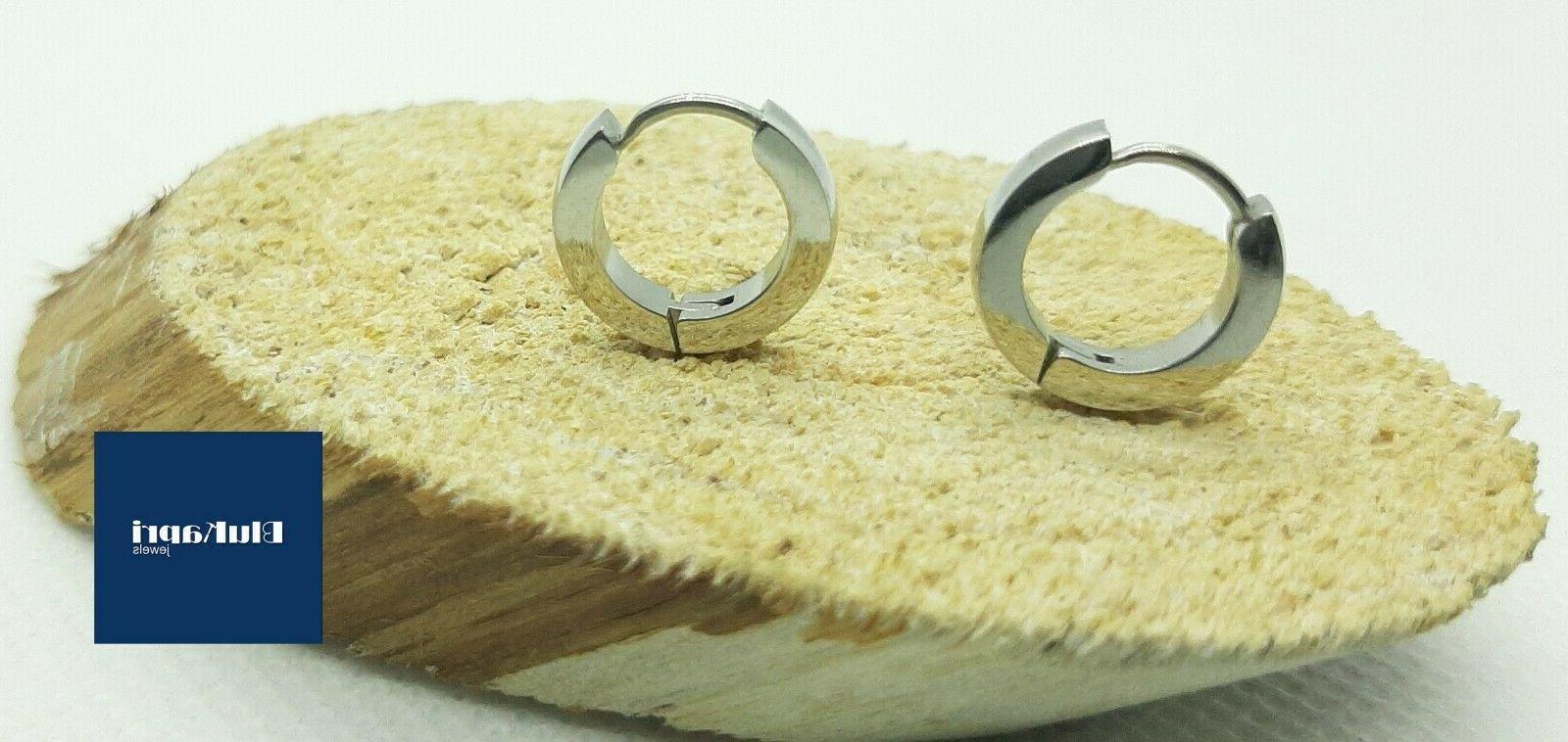 orecchini a cerchio in acciaio da uomo