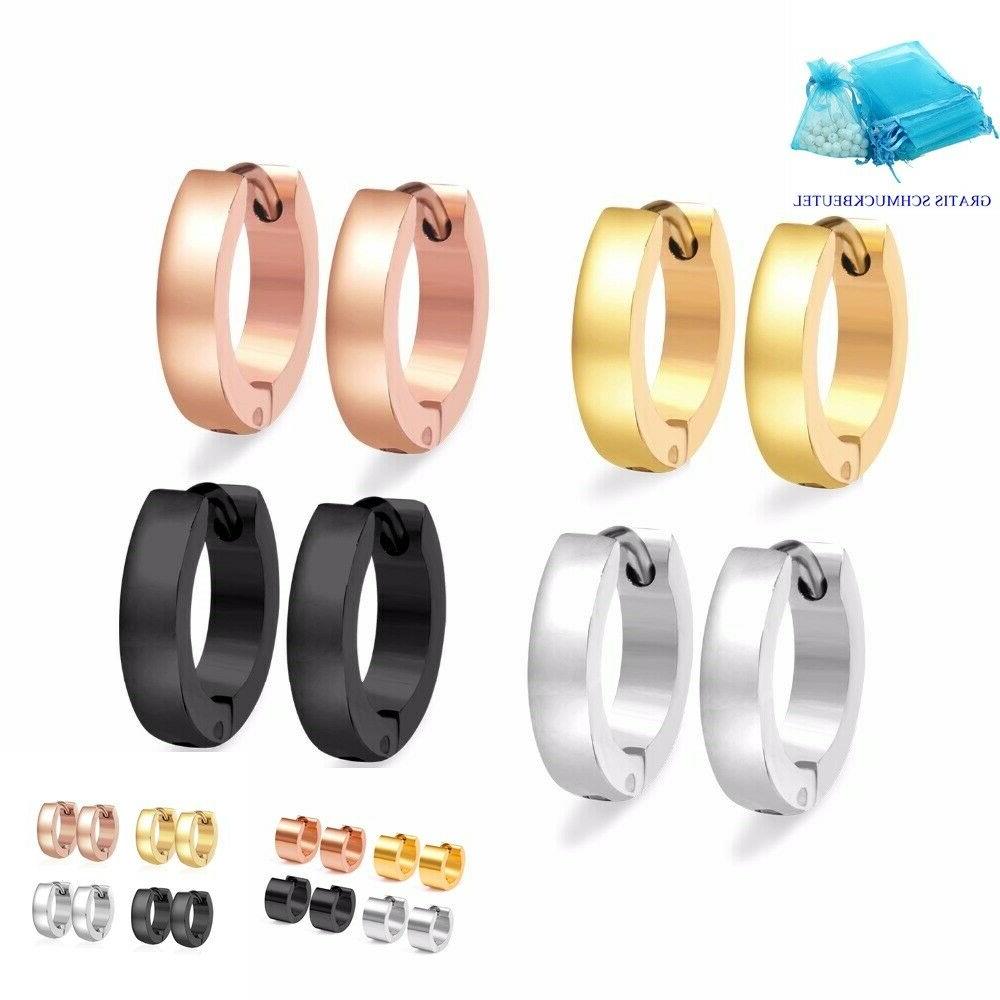 orecchini a cerchio in acciaio oro rosa