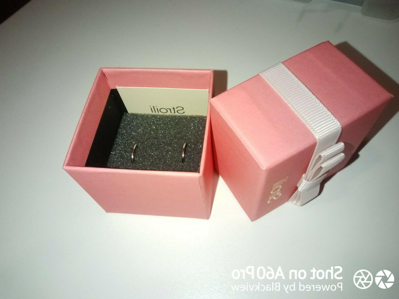 orecchini a cerchio in oro bianco stroili